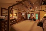 Amish canopied twig king bed